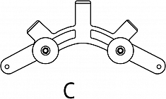 Сегмент C роторного трубореза для ПВХ труб Reed In-Line Rotary Pipe Cutter PLAS2