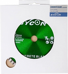 Упаковка алмазного диска Bycon Laser Turbo 230 мм